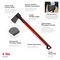 Intertool 28-inch Splitting Axe, 4 lbs HT08-0297 - alternate 2